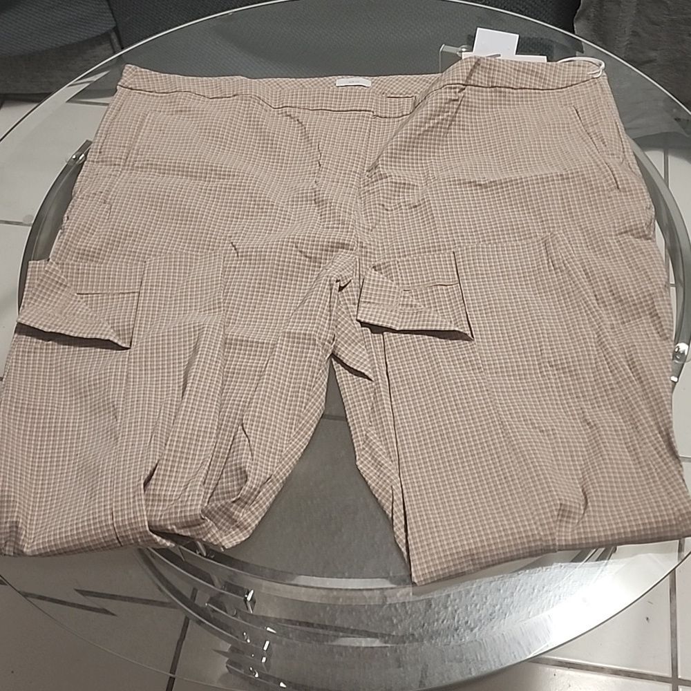 NWT Brown Plaid Worthington Slim Fit Ankle Pants